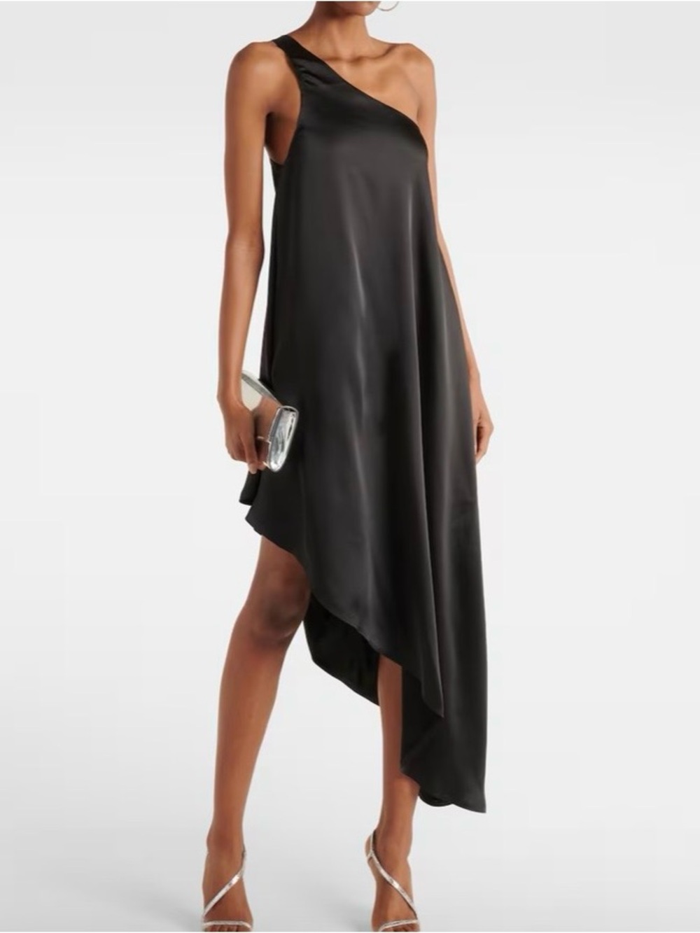 Norma Kamali One-Shoulder Black Asymmetric Dress
